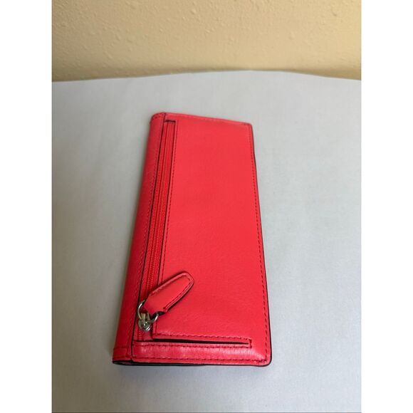 Coach New York Slim Leather Continental Wallet in Bright Pink - Picture 4 of 11